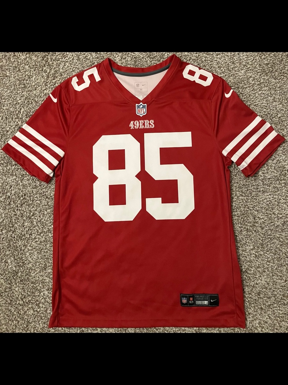 George Kittle San Francisco 49ers Nike Game Dri-FIT Red Jersey Medium